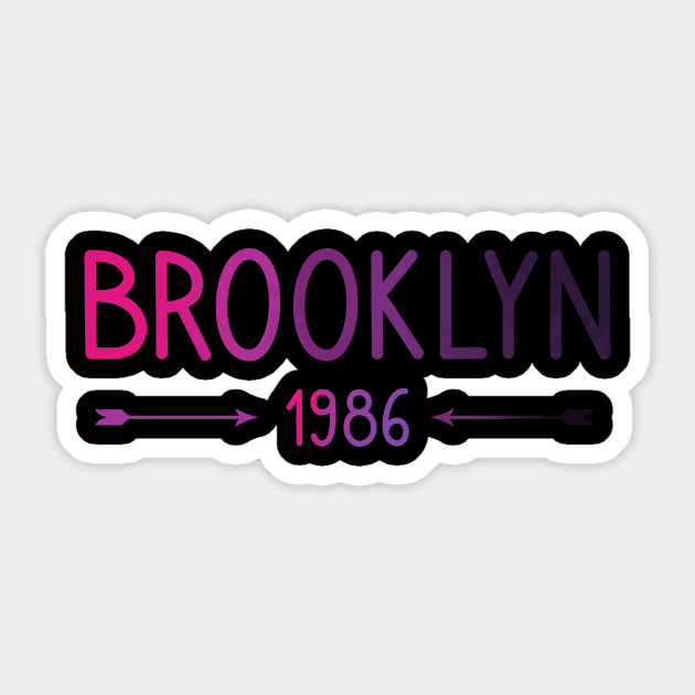 Brooklyn 1986 Sticker by cypryanus